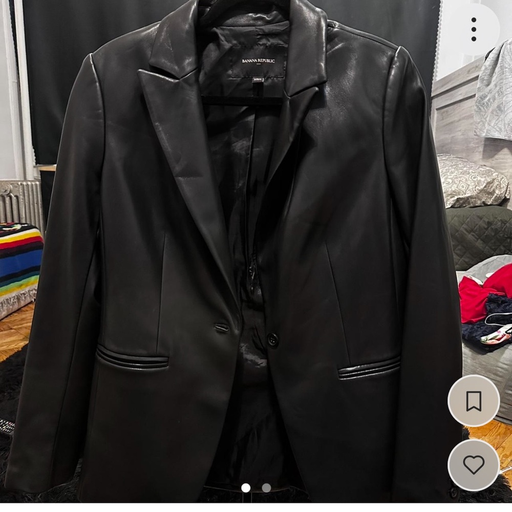 Banana republic vegan leather blazer